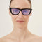 Saint Laurent mica black blue light frame