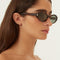 Saint Laurent oval micro havana sunglasses