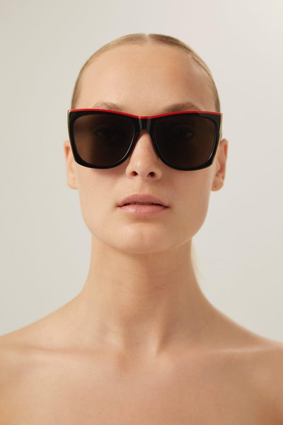 Saint Laurent Paloma black and red sunglasses - Lux Studios
