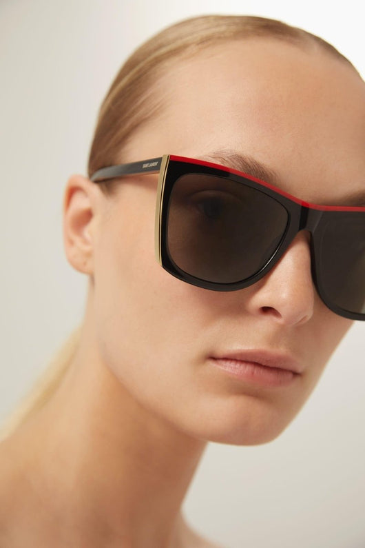 Saint Laurent Paloma black and red sunglasses - Lux Studios