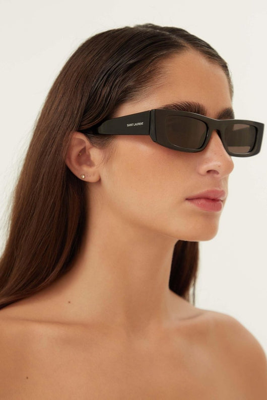 Saint Laurent rectangular black sunglasses - Lux Studios
