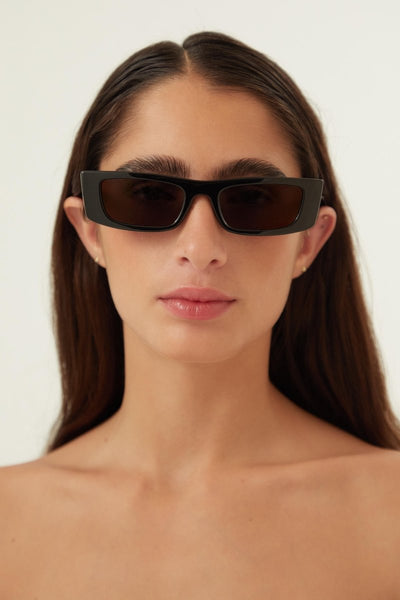 Saint Laurent rectangular black sunglasses - Lux Studios