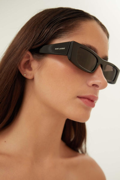 Saint Laurent rectangular black sunglasses - Lux Studios