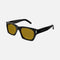 Saint Laurent rectangular sharp black and yellow sunglasses