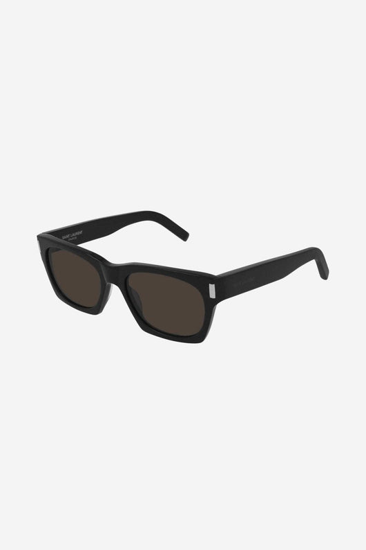 Saint Laurent rectangular sharp black sunglasses - Lux Studios