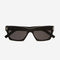 Saint Laurent rectangular sharp black sunglasses