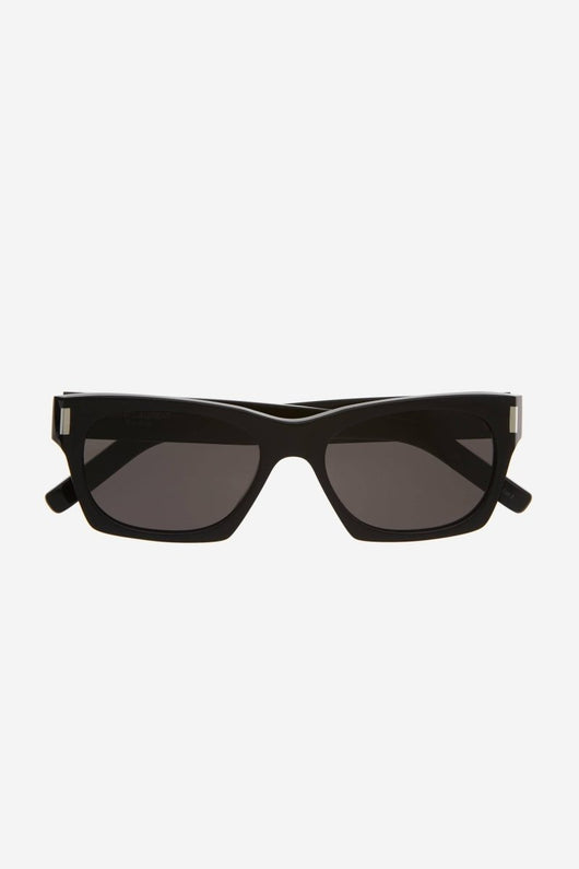 Saint Laurent rectangular sharp black sunglasses - Lux Studios
