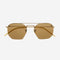 Saint Laurent rimless metal sytle gold brown sunglasses