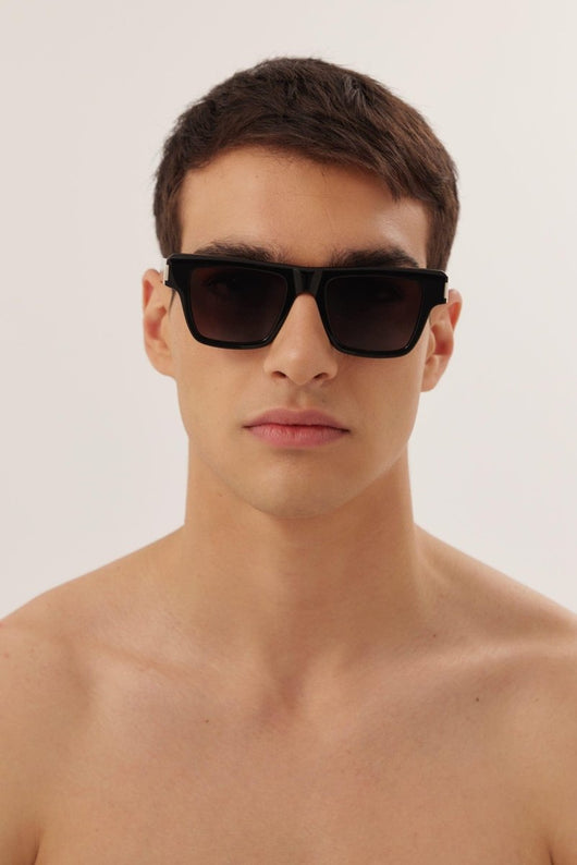 Saint Laurent squared black angular sunglasses - Lux Studios
