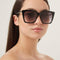 Saint Laurent squared cat eye black sunglasses