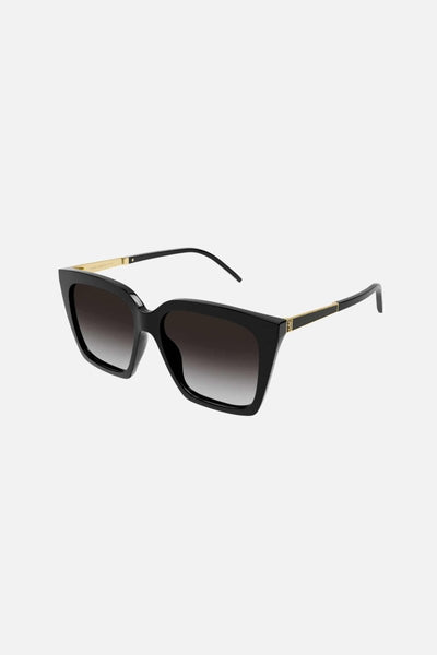 Saint Laurent squared cat eye black sunglasses - Lux Studios