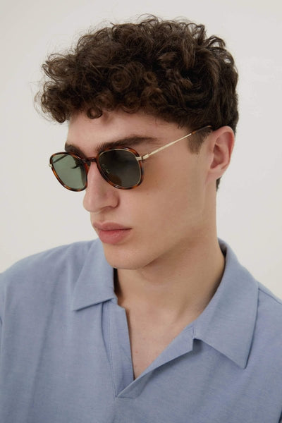 Saint Laurent UNISEX combined panthos gold havana sunglasses - Lux Studios