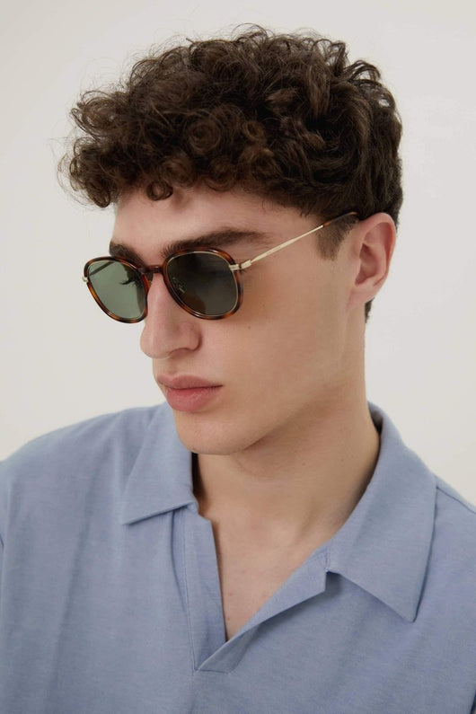 Saint Laurent UNISEX combined panthos gold havana sunglasses - Lux Studios
