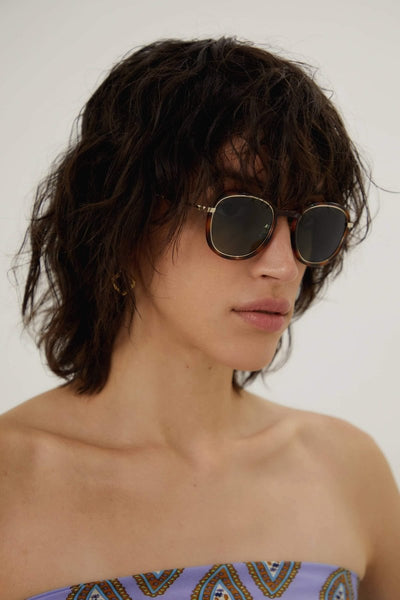 Saint Laurent UNISEX combined panthos gold havana sunglasses - Lux Studios