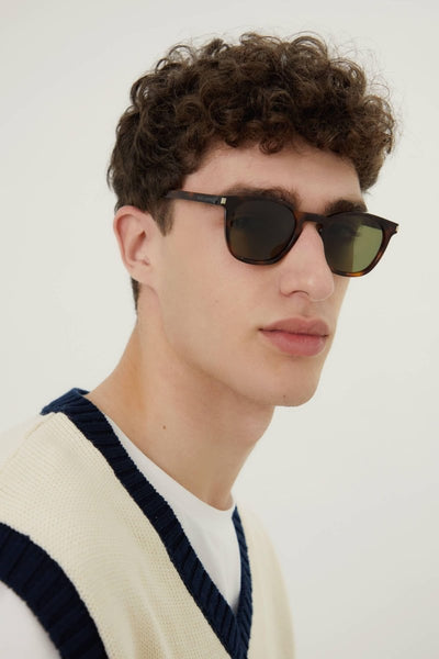 Saint Laurent UNISEX iconic SL28 havana sunglasses - Lux Studios