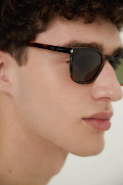 Saint Laurent UNISEX iconic SL28 havana sunglasses - Lux Studios
