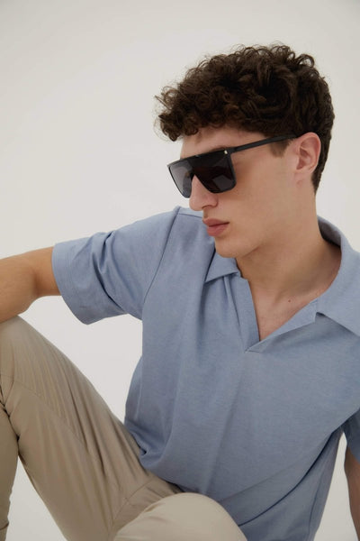 Saint Laurent UNISEX MASK ACE black sunglasses - Lux Studios