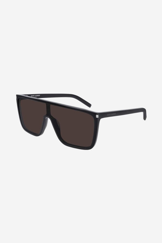 Saint Laurent UNISEX MASK ACE black sunglasses - Lux Studios