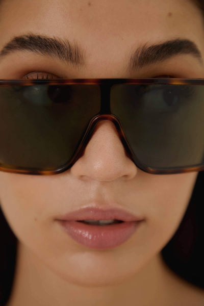 Saint Laurent UNISEX MASK ACE havana sunglasses - Lux Studios