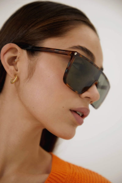 Saint Laurent UNISEX MASK ACE havana sunglasses - Lux Studios