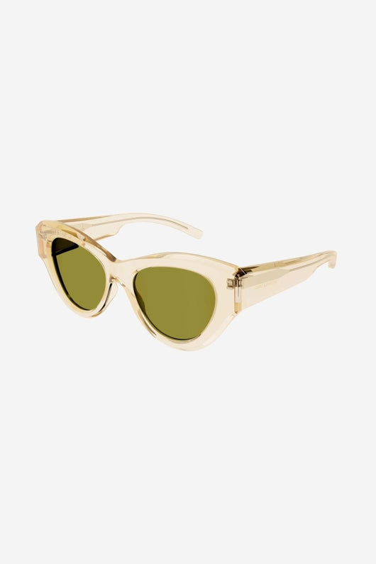 Saint Laurent yellow bold cat eye sunglasses - Lux Studios