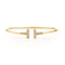 T Bangle | Gold CZ
