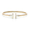 T Bangle | Gold Pearl