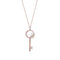 VICTORIA DIAMOND ROSE GOLD VINE CIRCLE KEY NECKLACE