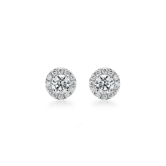 ROUND HALO EARRINGS