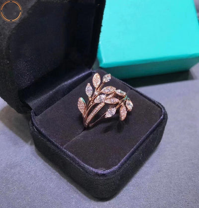 VICTORIA DIAMOND VINE BYPASS RING ROSE GOLD