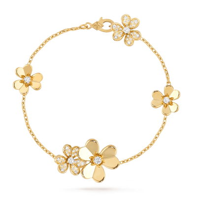 FRIVOLE GOLD 5 FLOWERS BRACELET