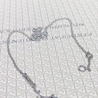 FRIVOLE FLOWER DIAMOND BRACELET SILVER