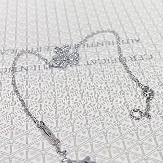 FRIVOLE FLOWER DIAMOND BRACELET SILVER