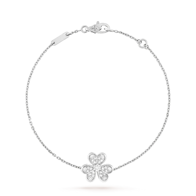 FRIVOLE FLOWER DIAMOND BRACELET SILVER