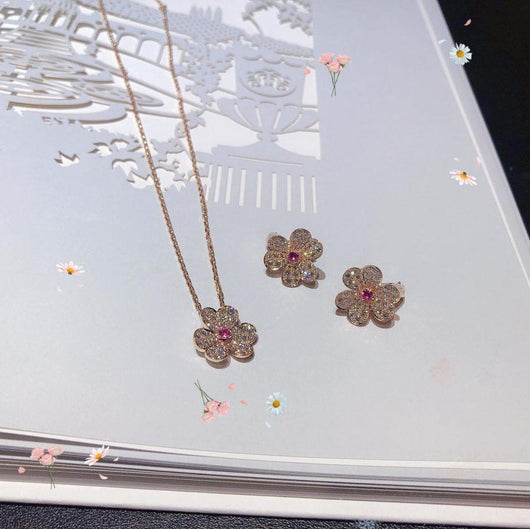 FRIVOLE  FLOWER DIAMOND EARRINGS