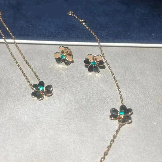 FRIVOLE  FLOWER MALACHITE EARRINGS