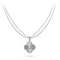CLOVER LARGE 25MM LASER NECKLACE SILVER