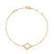 CLOVER WHITE MOP SINGLE FLOWER BRACELET