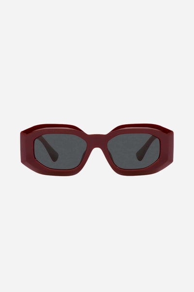 Versace biggie bold sunglasses in burgundy with iconic jellyfish - Lux Studios
