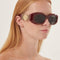 Versace biggie bold sunglasses in burgundy with iconic jellyfish