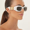 Versace biggie bold sunglasses in white with iconic jellyfish