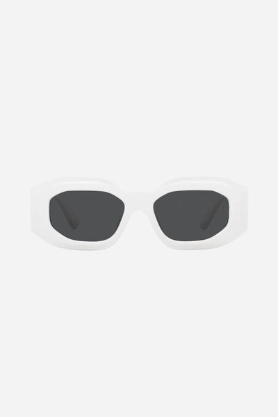 Versace biggie bold sunglasses in white with iconic jellyfish - Lux Studios