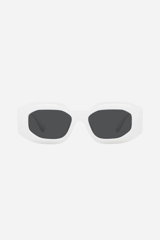 Versace biggie bold sunglasses in white with iconic jellyfish - Lux Studios