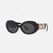 Versace biggie oval sunglasses in black with iconic jellyfish