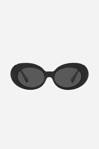 Versace biggie oval sunglasses in black with iconic jellyfish - Lux Studios