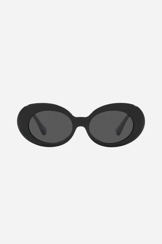 Versace biggie oval sunglasses in black with iconic jellyfish