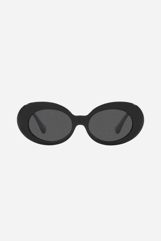 Versace biggie oval sunglasses in black with iconic jellyfish - Lux Studios