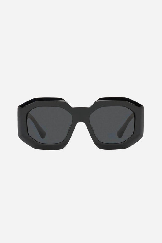 Versace biggie oversized sunglasses in black with iconic jellyfish - Lux Studios
