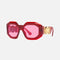 Versace biggie oversized sunglasses in burgundy with iconic jellyfish