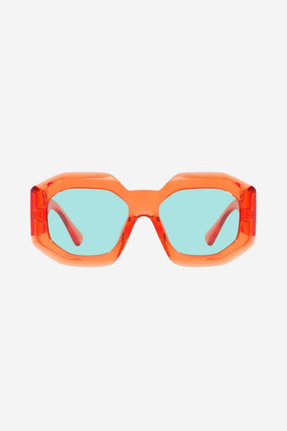 Versace biggie oversized sunglasses in orange with iconic jellyfish